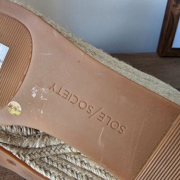 NEVER WORN SOLE SOCIETY CALEENA2 COW HAIR UPPER ANIMAL PRINT ESPADRILLE WEDGE 10 - Picture 16 of 16